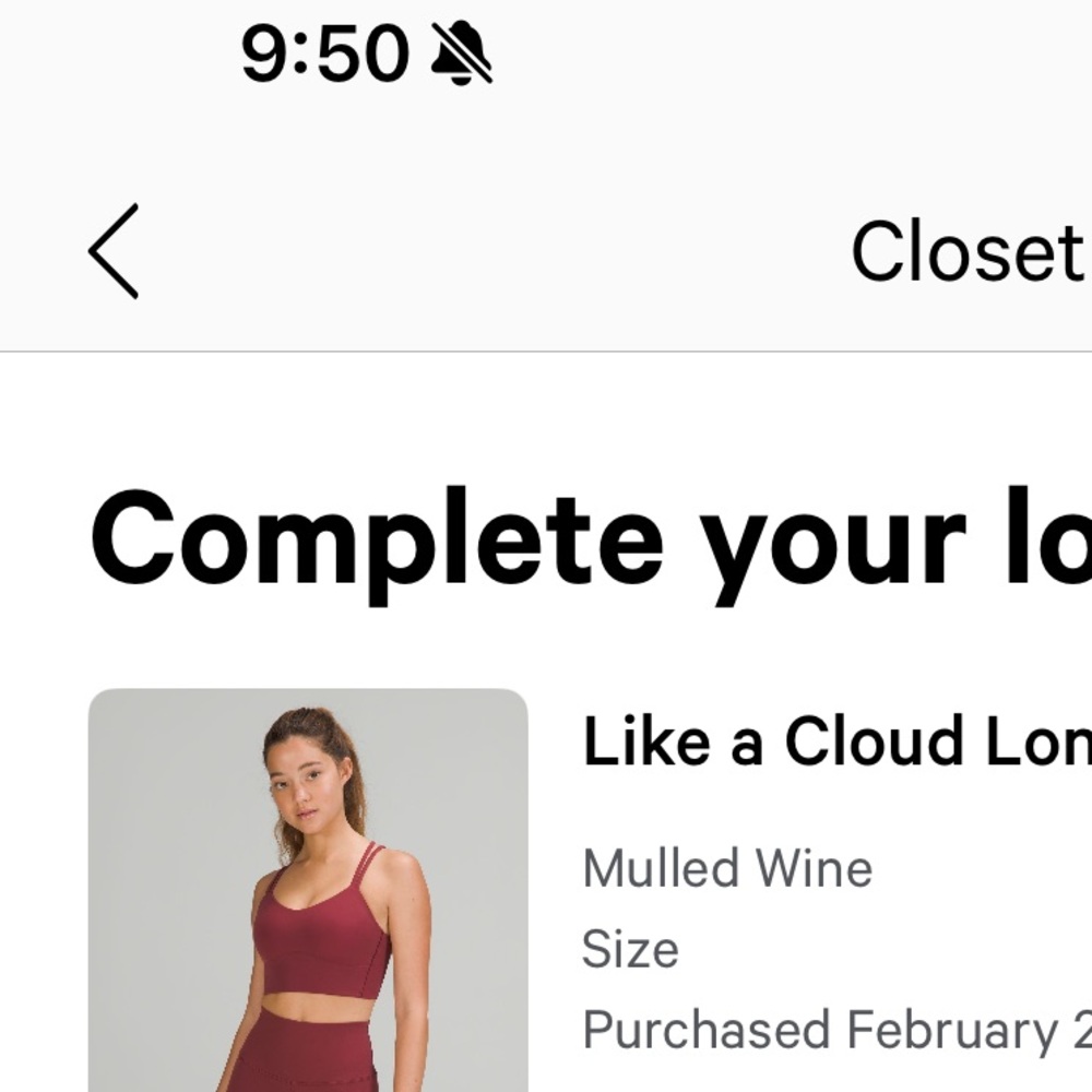 Lululemon Like A Cloud Longline B/C View 4
